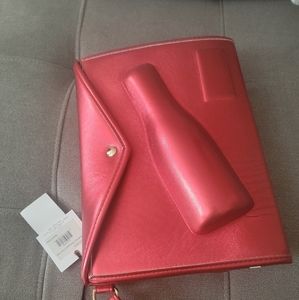 Metallic Red Champagne/Wine clutch